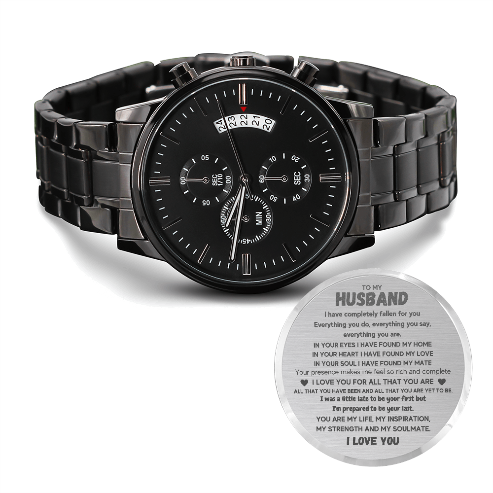 TO MY HUSBAND INSPIRATION CHRONOGRAPH WATCH GIFT SET