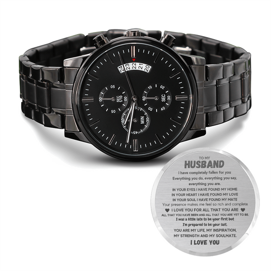 TO MY HUSBAND INSPIRATION CHRONOGRAPH WATCH GIFT SET