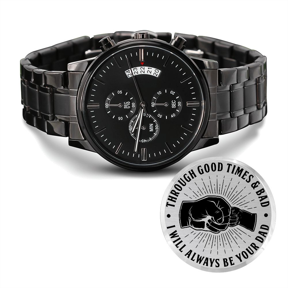 TO MY SON GOOD & BAD TIMES CHRONOGRAPH WATCH GIFT SET