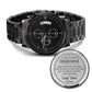 Men's Watch, To Husband, Your Last Everything, Charcoal Black, Gift Watch