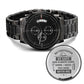 Men's Watch, To Firefighter Husband, Need You Here With Me, Charcoal Black, Gift Watch 2