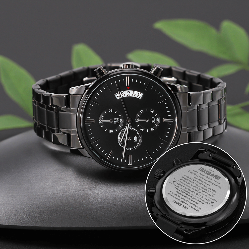 TO MY HUSBAND INSPIRATION CHRONOGRAPH WATCH GIFT SET