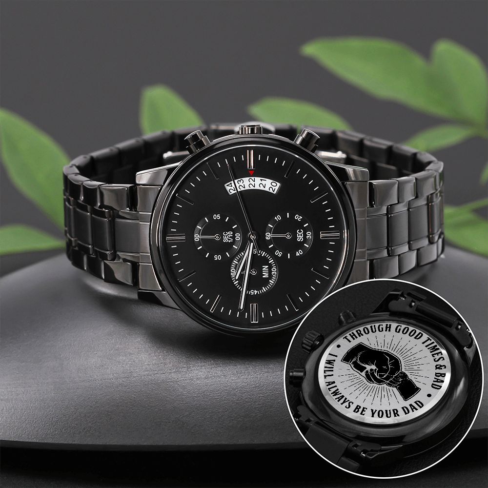 TO MY SON GOOD & BAD TIMES CHRONOGRAPH WATCH GIFT SET