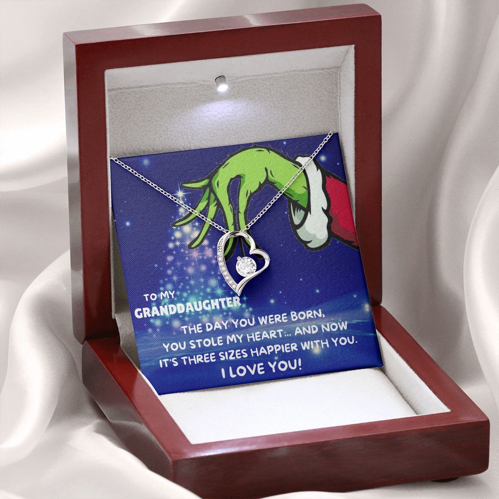 TO MY GRANDDAUGHTER FOREVER LOVE NECKLACE GIFT SET - GRINCH