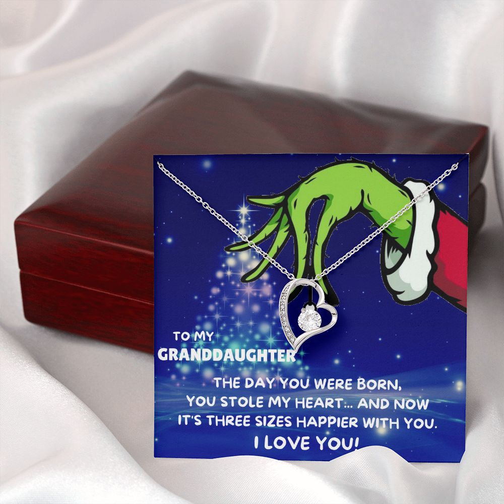 TO MY GRANDDAUGHTER FOREVER LOVE NECKLACE GIFT SET - GRINCH