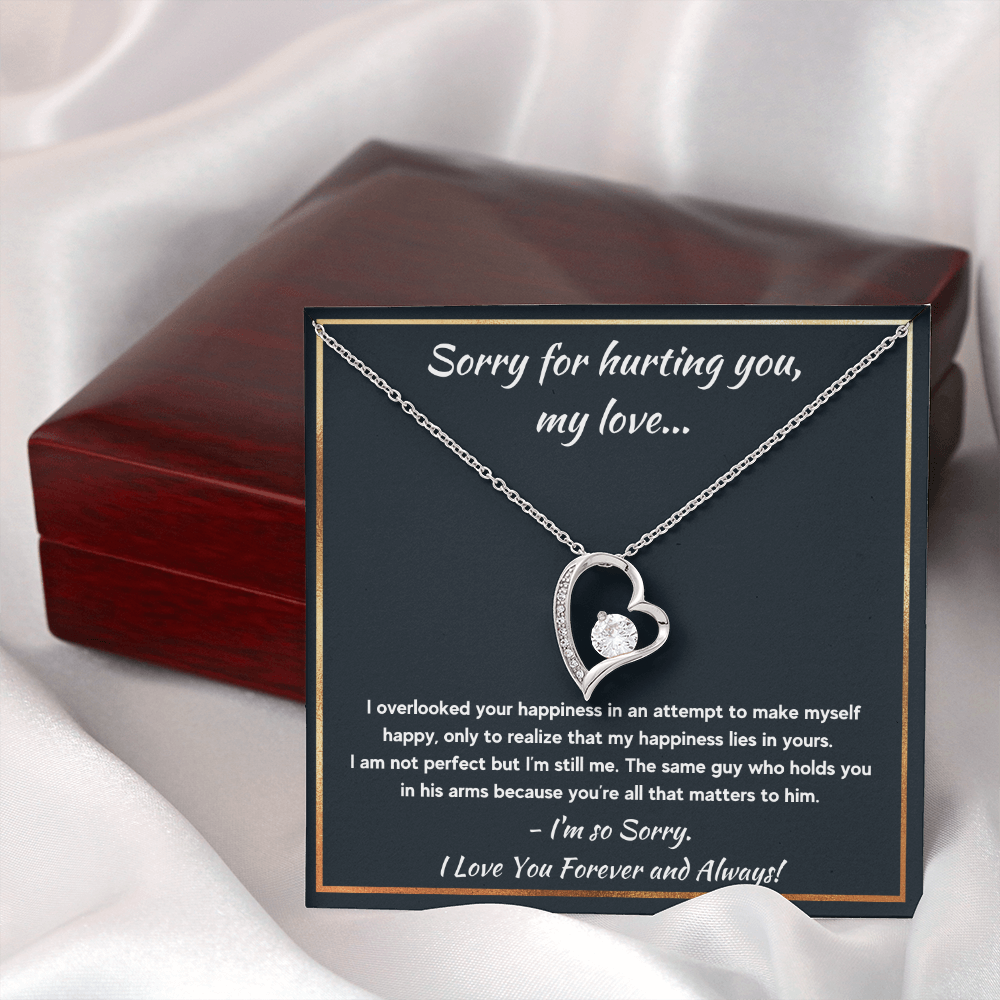 I'M SORRY HAPPINESS FOREVER LOVE NECKLACE GIFT SET