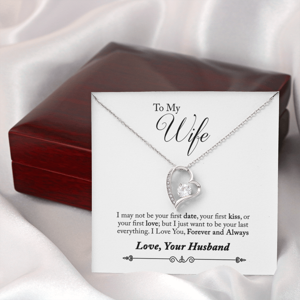 TO MY WIFE LAST EVERYTHING FOREVER LOVE NECKLACE GIFT SET