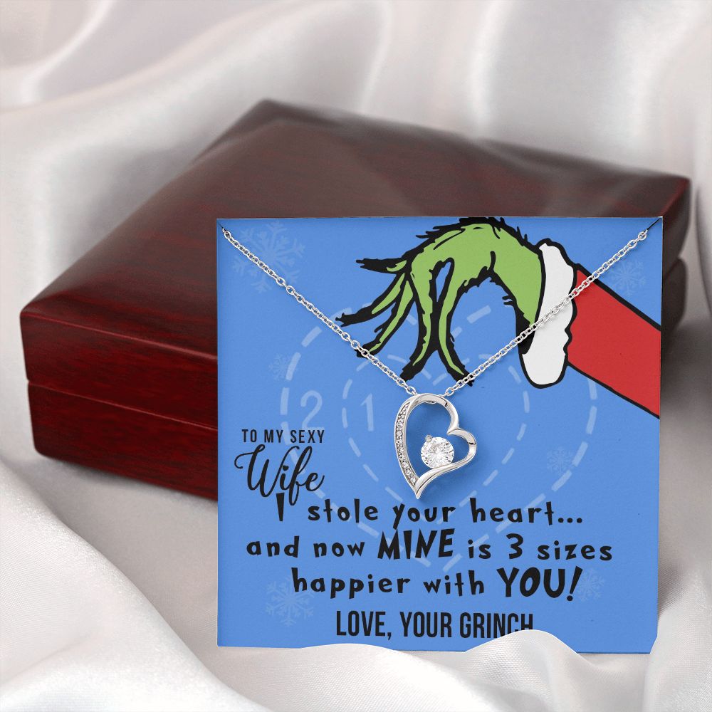 TO MY SEXY WIFE FOREVER LOVE NECKLACE GIFT SET - GRINCH