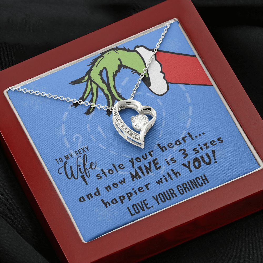 TO MY SEXY WIFE FOREVER LOVE NECKLACE GIFT SET - GRINCH