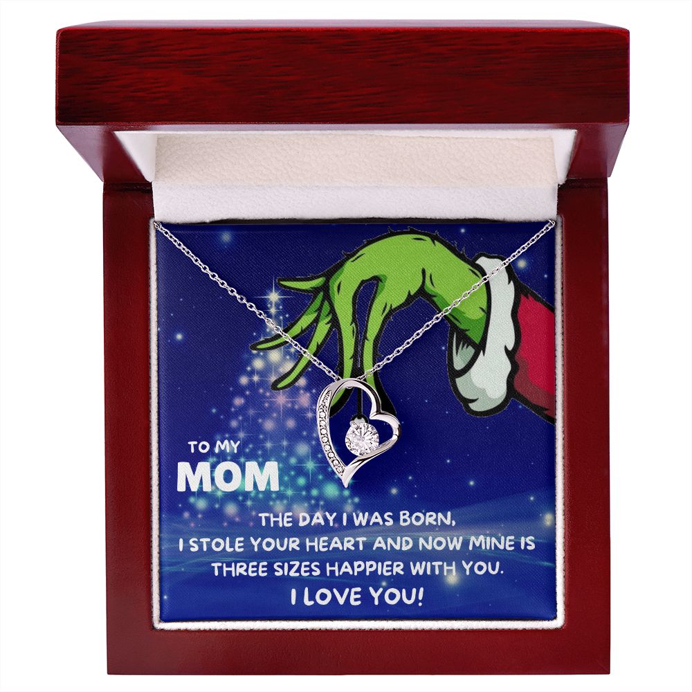 TO MY MOM FOREVER LOVE NECKLACE GIFT SET - GRINCH