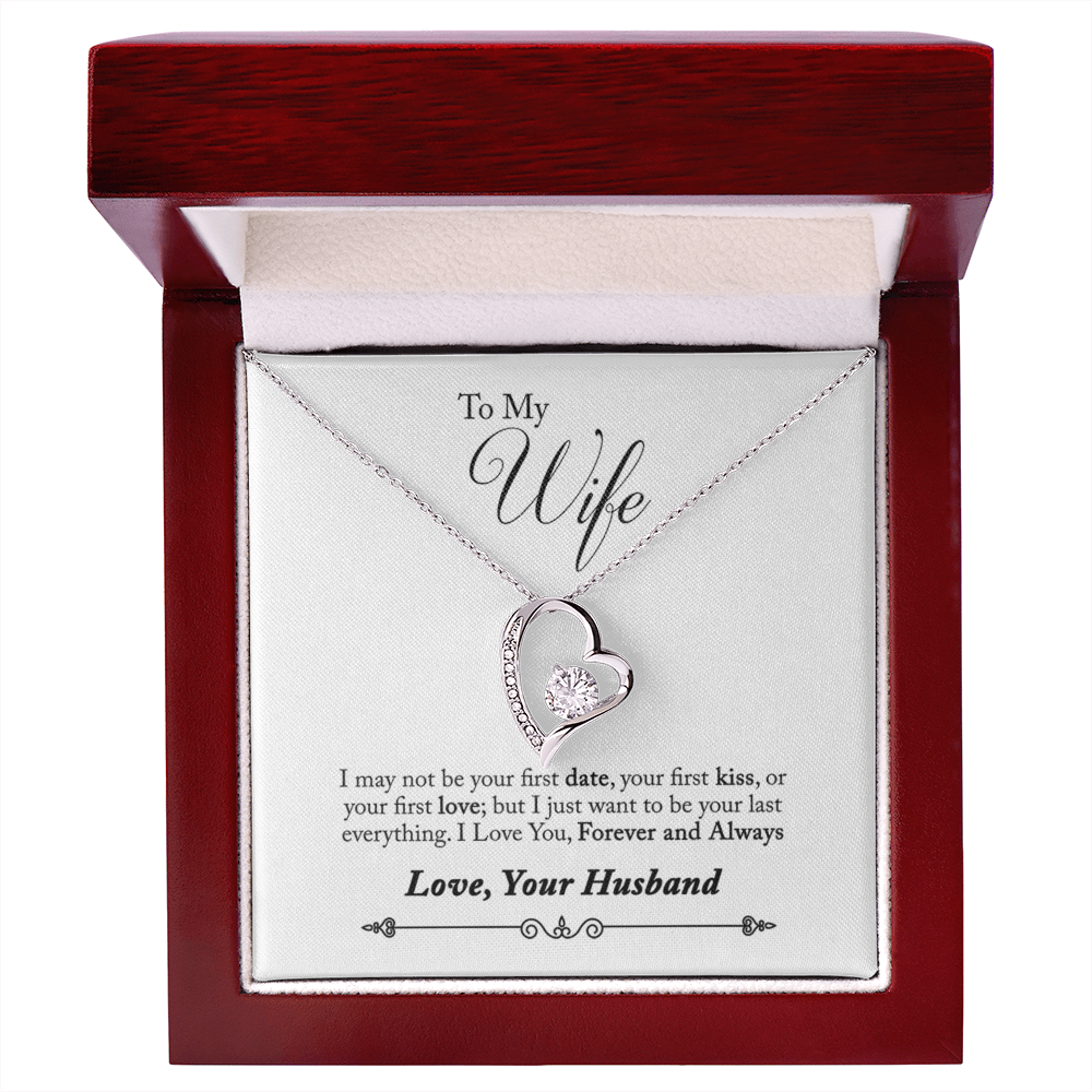 TO MY WIFE LAST EVERYTHING FOREVER LOVE NECKLACE GIFT SET