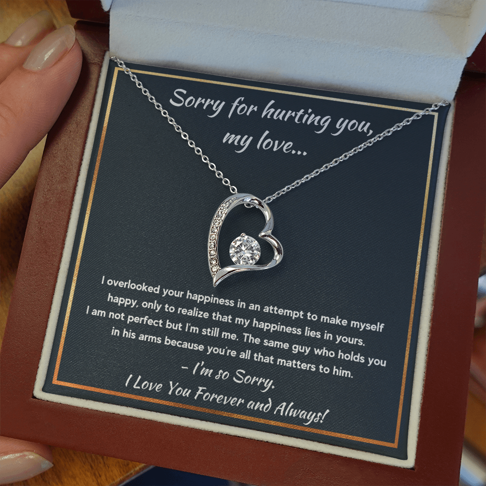 I'M SORRY HAPPINESS FOREVER LOVE NECKLACE GIFT SET