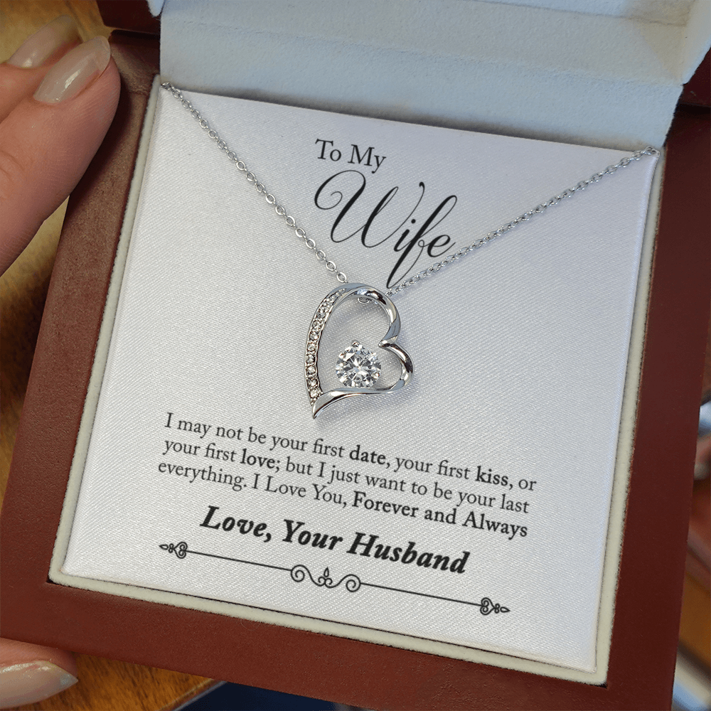 TO MY WIFE LAST EVERYTHING FOREVER LOVE NECKLACE GIFT SET