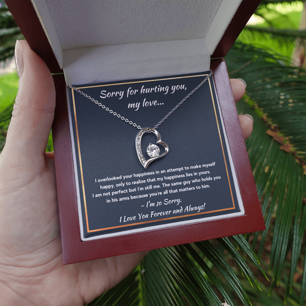 I'M SORRY HAPPINESS FOREVER LOVE NECKLACE GIFT SET