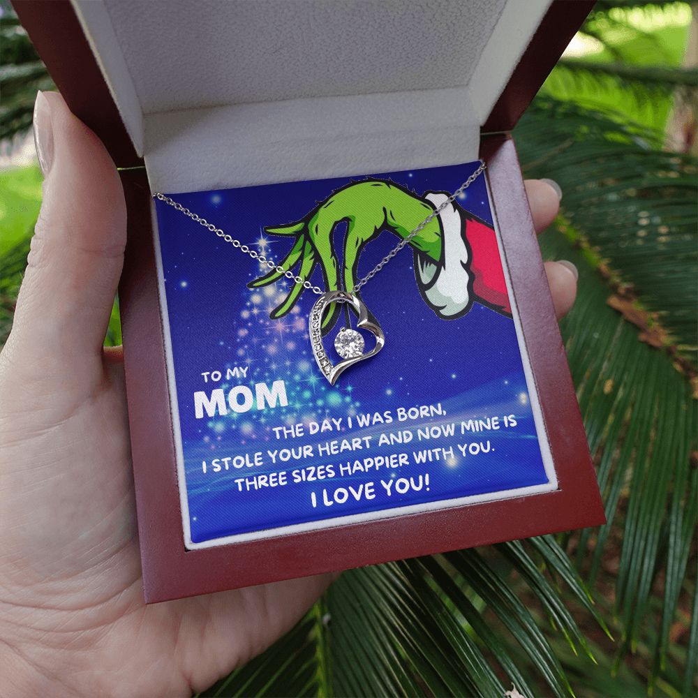 TO MY MOM FOREVER LOVE NECKLACE GIFT SET - GRINCH