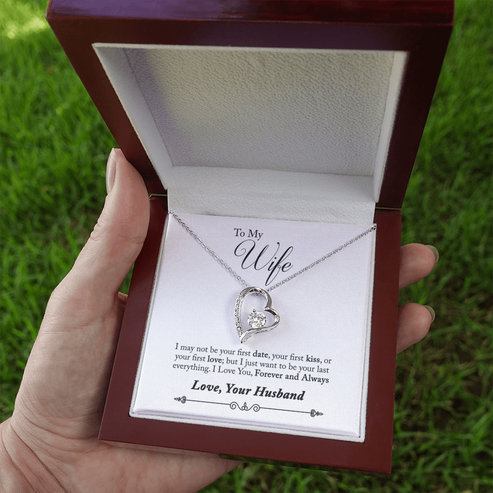 TO MY WIFE LAST EVERYTHING FOREVER LOVE NECKLACE GIFT SET