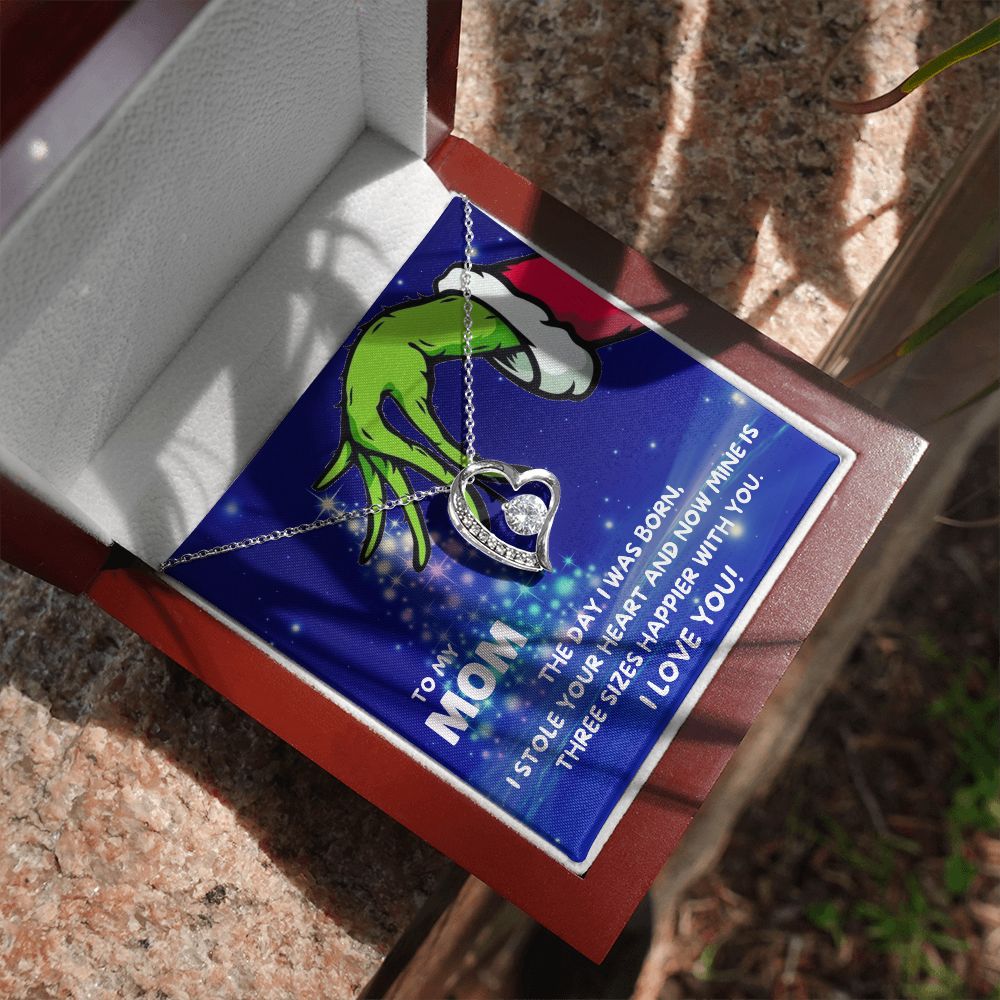 TO MY MOM FOREVER LOVE NECKLACE GIFT SET - GRINCH