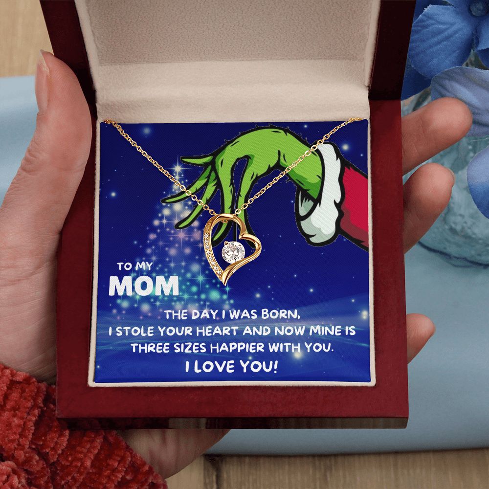 TO MY MOM FOREVER LOVE NECKLACE GIFT SET - GRINCH