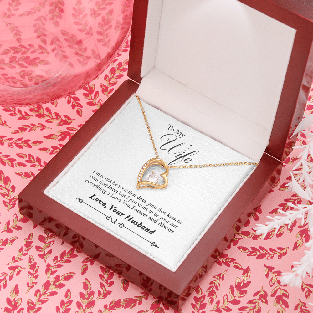 TO MY WIFE LAST EVERYTHING FOREVER LOVE NECKLACE GIFT SET