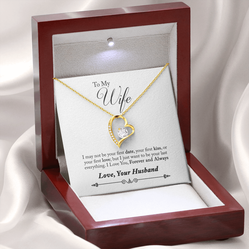 TO MY WIFE LAST EVERYTHING FOREVER LOVE NECKLACE GIFT SET