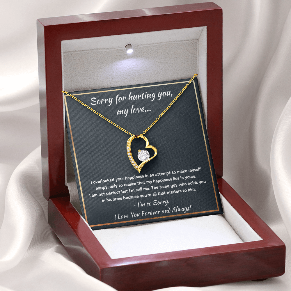I'M SORRY HAPPINESS FOREVER LOVE NECKLACE GIFT SET