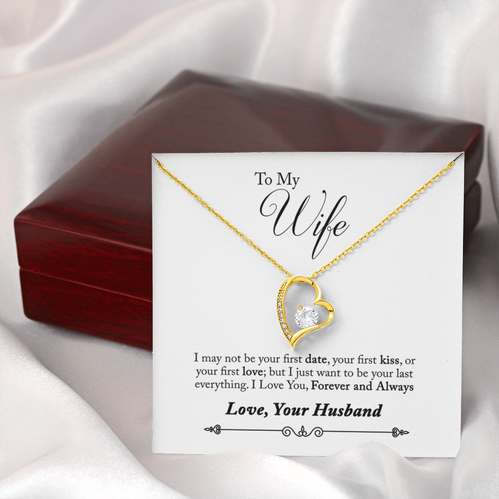 TO MY WIFE LAST EVERYTHING FOREVER LOVE NECKLACE GIFT SET