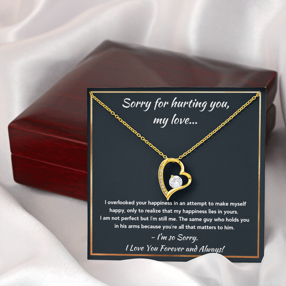 I'M SORRY HAPPINESS FOREVER LOVE NECKLACE GIFT SET