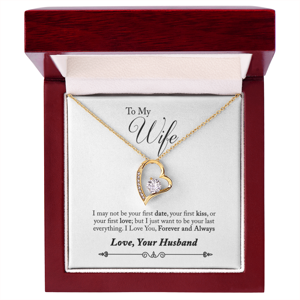 TO MY WIFE LAST EVERYTHING FOREVER LOVE NECKLACE GIFT SET