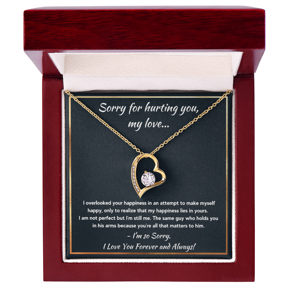 I'M SORRY HAPPINESS FOREVER LOVE NECKLACE GIFT SET