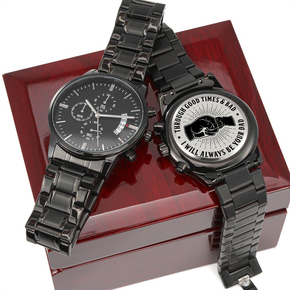 TO MY SON GOOD & BAD TIMES CHRONOGRAPH WATCH GIFT SET