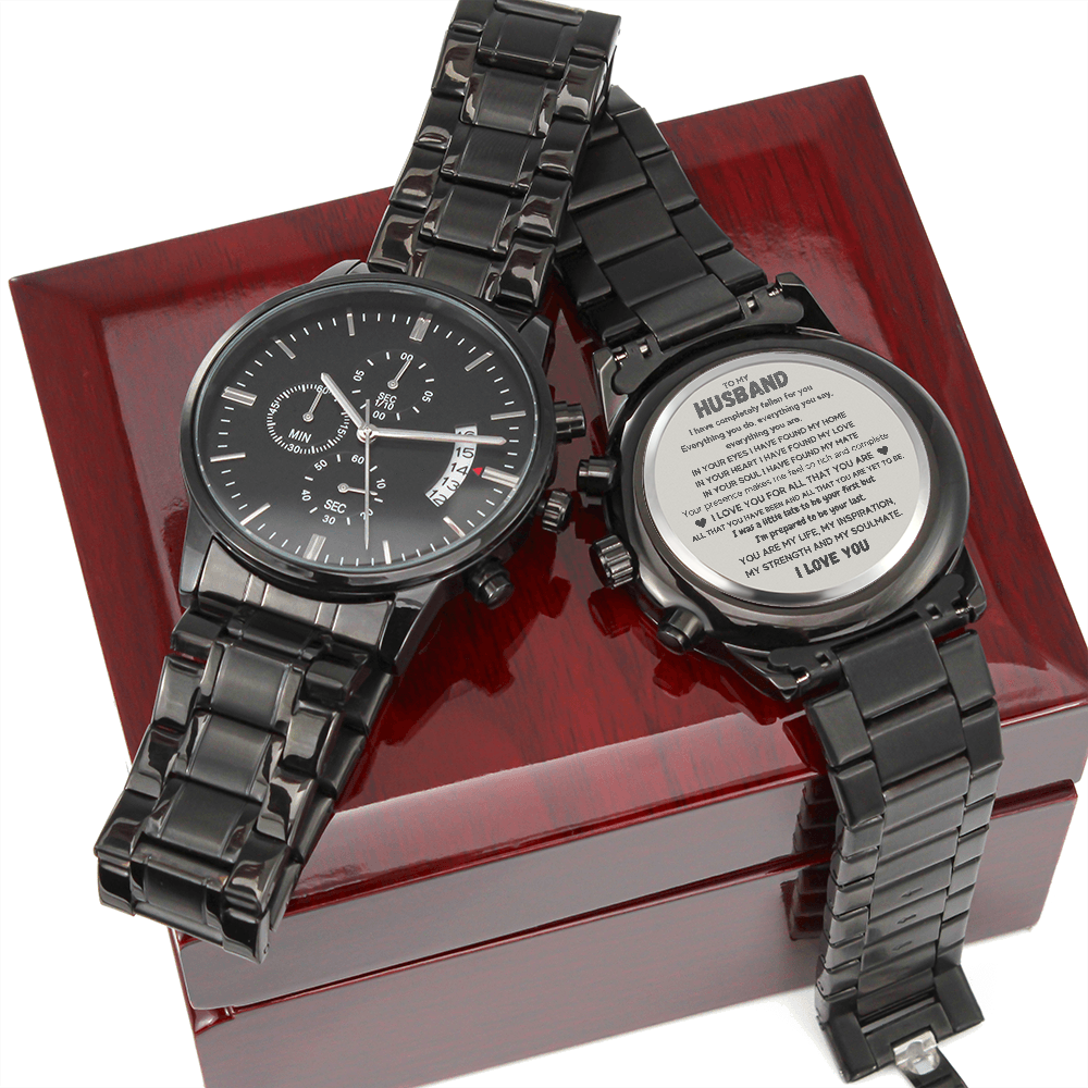 TO MY HUSBAND INSPIRATION CHRONOGRAPH WATCH GIFT SET