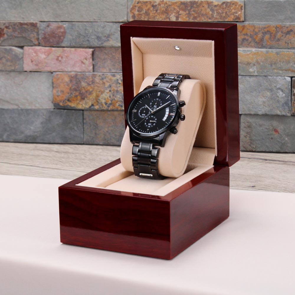 TO MY SON GOOD TIMES & BAD CHRONOGRAPH WATCH GIFT SET