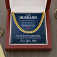 TO MY HUSBAND PIECE CUBAN LINK CHAIN NECKLACE GIFT SET