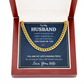 TO MY HUSBAND PIECE CUBAN LINK CHAIN NECKLACE GIFT SET
