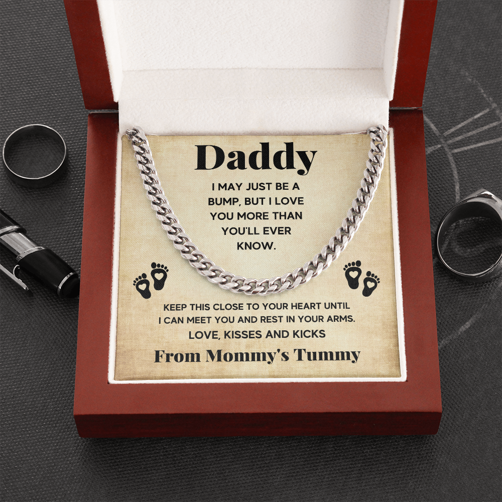 DADDY BUMP CUBAN LINK CHAIN NECKLACE GIFT SET