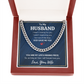 TO MY HUSBAND PIECE CUBAN LINK CHAIN NECKLACE GIFT SET