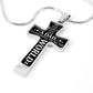 To My Dad - You're The World - Graphic Cross Necklace