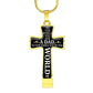To My Dad - You're The World - Graphic Cross Necklace
