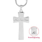 To My Dad - You're The World - Graphic Cross Necklace