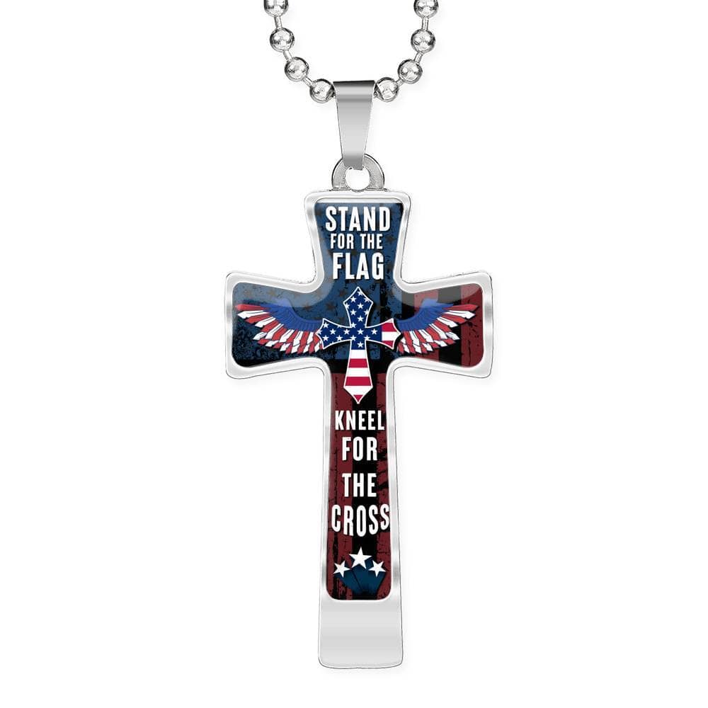 Stand For The Flag Kneel For The Cross, Necklace