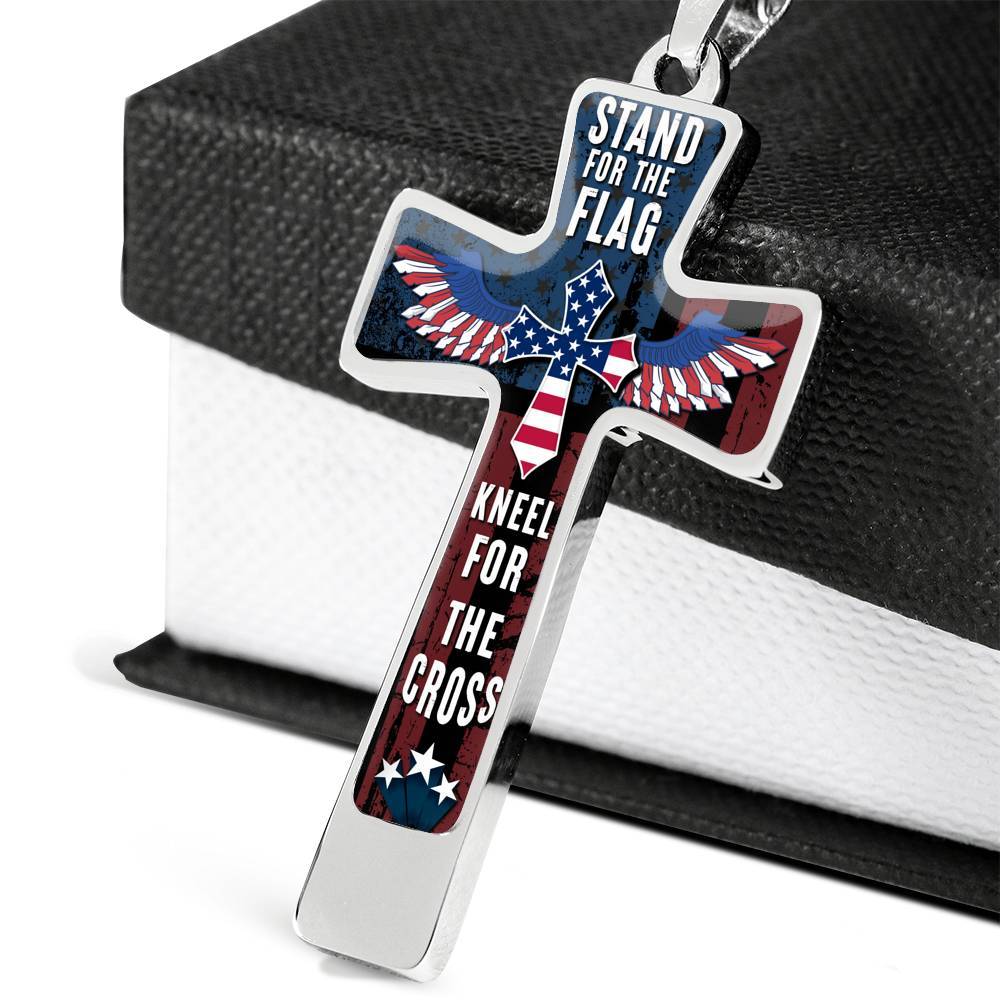 Stand For The Flag Kneel For The Cross, Necklace