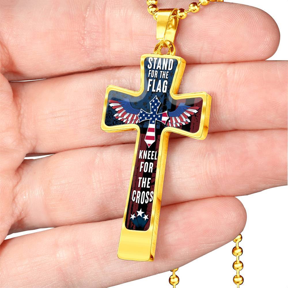 Stand For The Flag Kneel For The Cross, Necklace