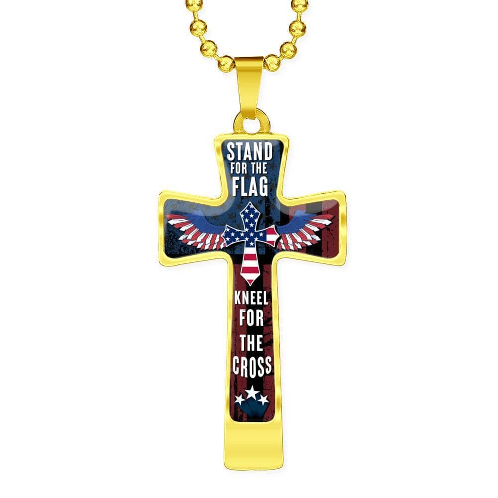 Stand For The Flag Kneel For The Cross, Necklace