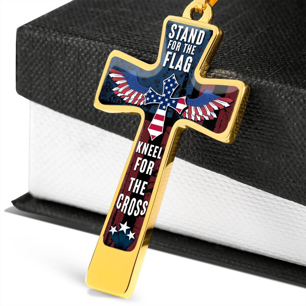 Stand For The Flag Kneel For The Cross, Necklace