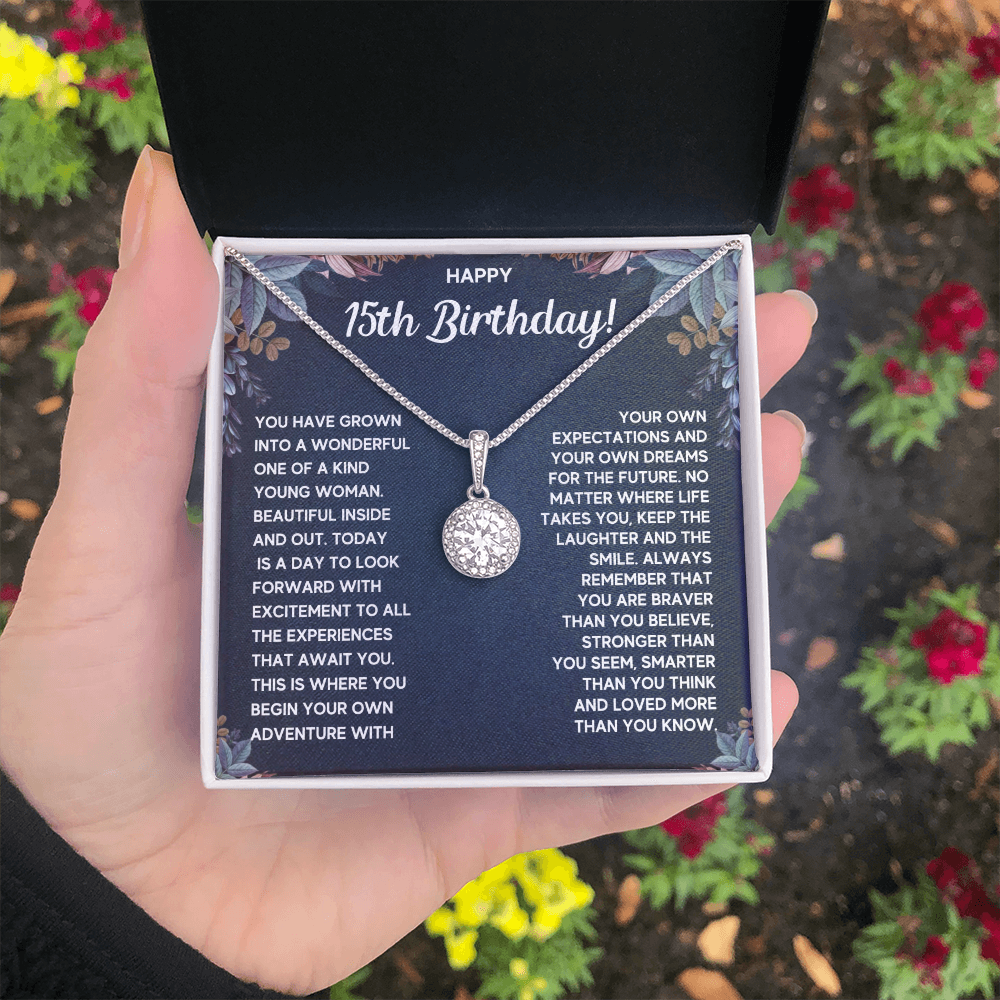 HAPPY 15TH BIRTHDAY DREAMS ETERNAL NECKLACE GIFT SET