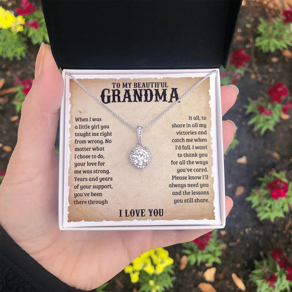 TO MY GRANDMA LESSONS ETERNAL HOPE NECKLACE GIFT SET