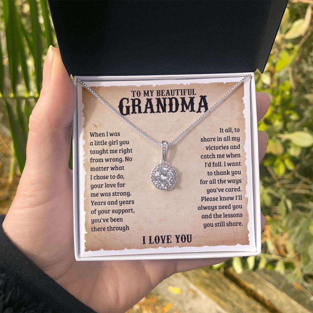 TO MY GRANDMA LESSONS ETERNAL HOPE NECKLACE GIFT SET