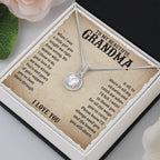 TO MY GRANDMA LESSONS ETERNAL HOPE NECKLACE GIFT SET