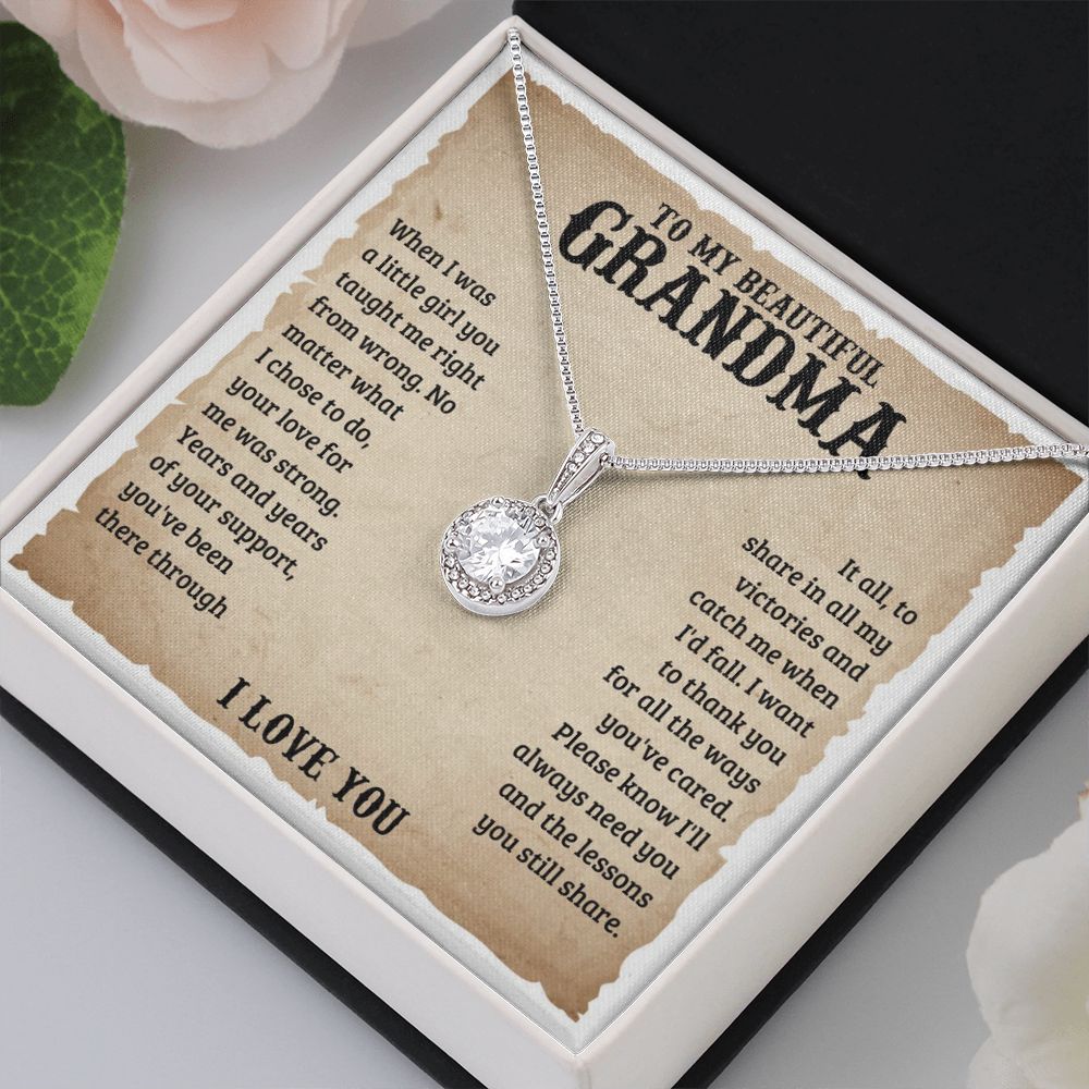 TO MY GRANDMA LESSONS ETERNAL HOPE NECKLACE GIFT SET