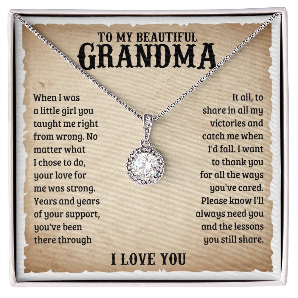 TO MY GRANDMA LESSONS ETERNAL HOPE NECKLACE GIFT SET